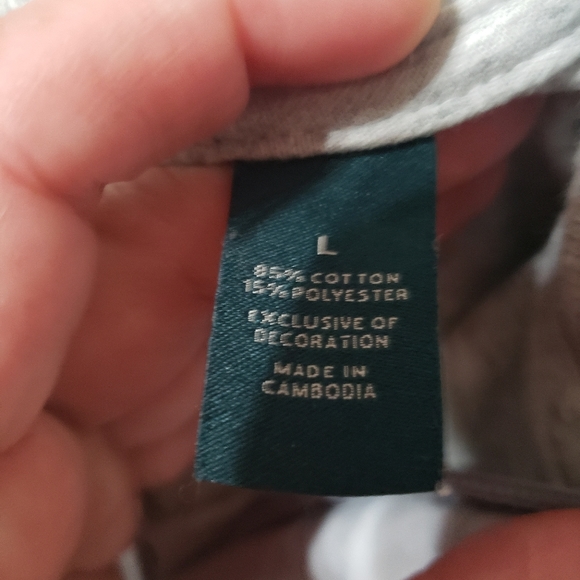 Perry Ellis L marled gray zip pullover sweater mixed media - Picture 4 of 7